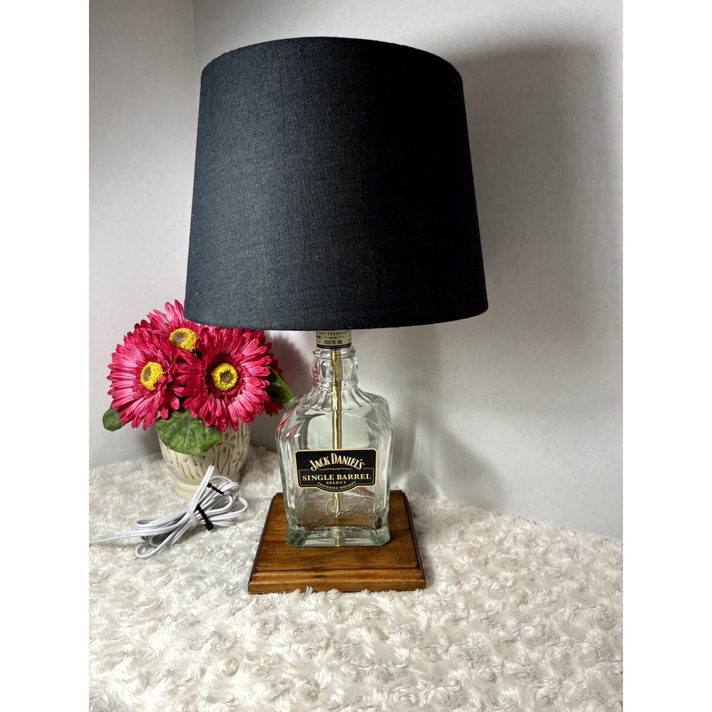 Jack Daniels Single Barrel Select Lamp Hand Crafted Wooden Mount w/ Shade